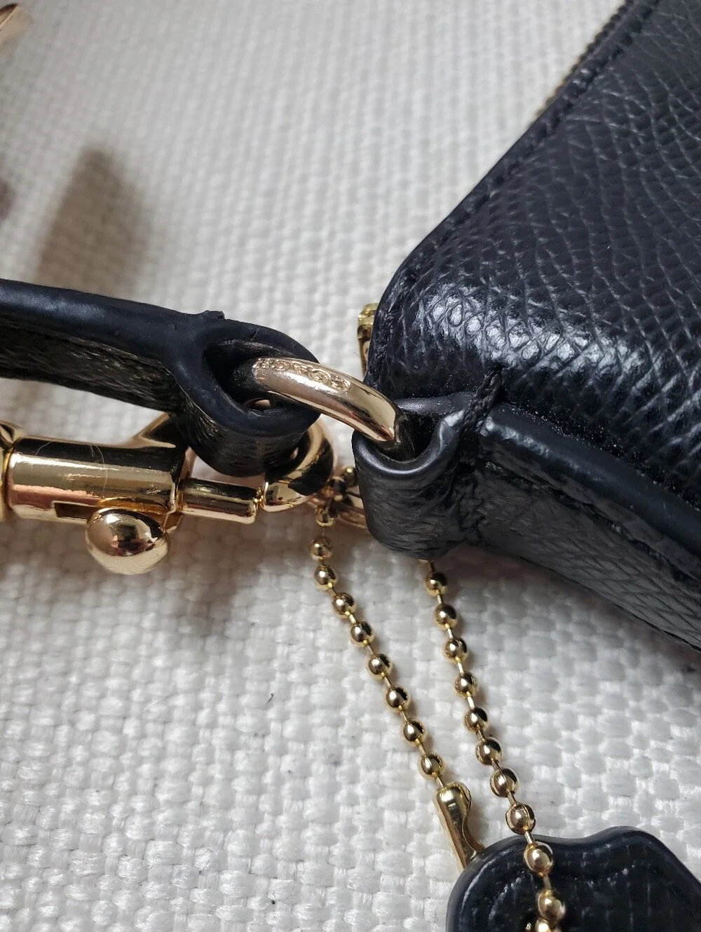 Coach black leather
